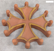 CROIX ARTISANALE LANGUEDOC EMAILLE - 28cm x 4cm - fait main CROIX ARTISANALE LANGUEDOC EMAILLE - 28cm x 4cm - fait main